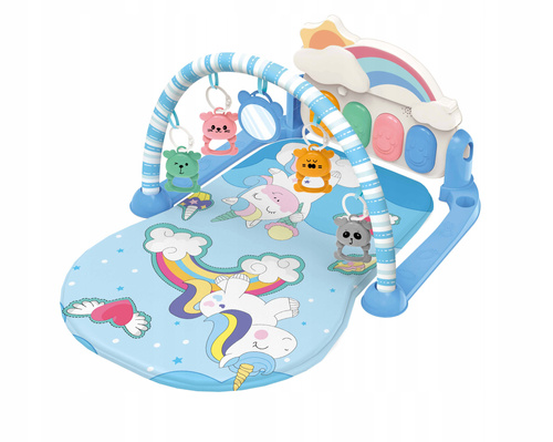 Mata Edukacyjna dla Niemowląt Interaktywna z Tęczą, Zawieszkami i Efektami Świetlno-Dźwiękowymi