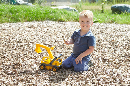 Lena ECO autko dla dzieci koparka z ruchomą łyżką 35 cm - materiały eko