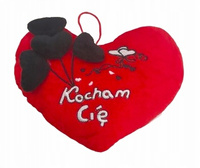 Pluszowe Serce Napis Kocham Cię Prezent Dla Ukochanej Osoby
