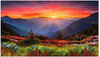 Diamentowa Mozaika Zachód Słońca Nad Łąką W Górach 30x40 Cm Kreatywne