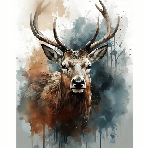 Malowanie Po Numerach Jeleń 50x40 Cm Z Ramą Kreatywne