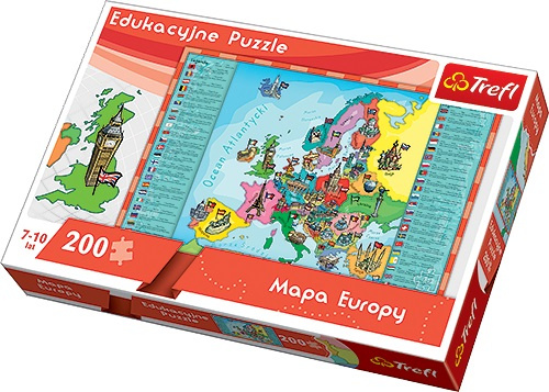 PUZZLE EDUKAC. 200 MAPA EUROPY DLA DZIECI