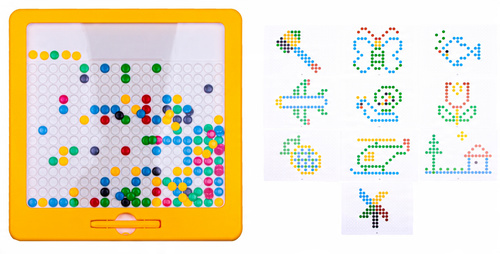 Tablica Mozaika Magnetyczna Guziczki Magpad Montessori Aż 31/31Cm