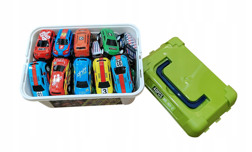 ZESTAW AUTEK SAMOCHODÓW AUT RESORAKÓW 40 SZT W SKRZYNCE