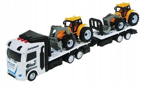 Auto Metalowe Truck Laweta z Dwoma Pojazdami Wytrzymała