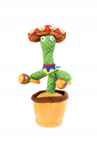 Tańczący Kaktus Z Marakasami Funkcja Powtarzani Śpiewania I Tańczenia