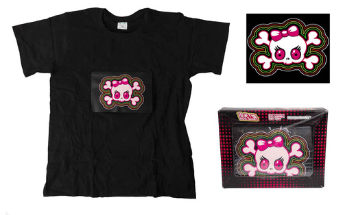 KOSZULKA MUZYCZNA CZASZKA RÓŻ