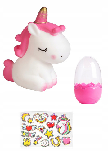 Magiczny Jednorożec W Jajku Różne Kolory Dodatkowe Naklejki Dla Dzieci