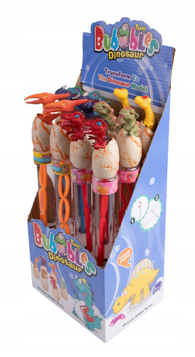 BAŃKI Z DINOZAUREM WYKLUWAJĄCYM SIĘ 34 CM MIX