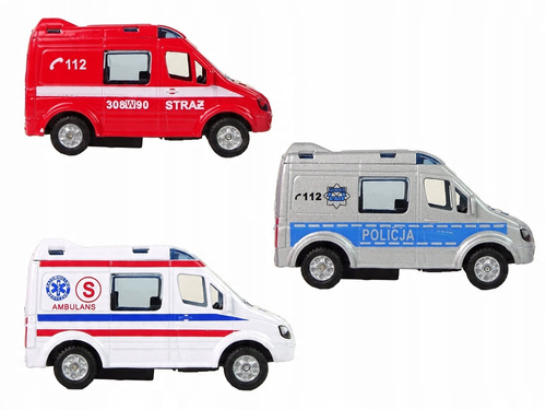 Samochód Pojazd Autko Dla Dzieci Van Policja Policyjny Karetka Straż