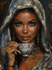 Diamentowa Mozaika Portret Kobiety Z Filiżanką 30x40Cm Kreatywne Diamenty