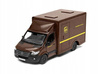 Mercedes UPS Auto Dostawcze Metalowe Kurier Pull Back Otwierane Tylne Drzwi