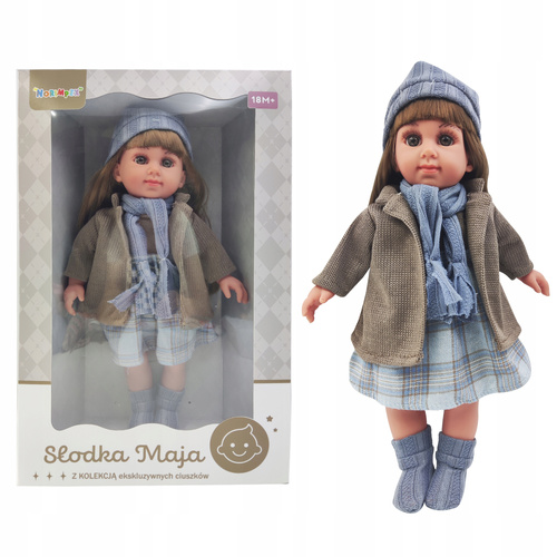 Lalka Słodka Maja Z Szalikiem Spódniczka W Kratę Zabawka