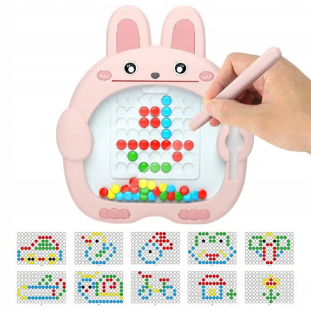 Magnetyczna Tablica Mozaika Króliczek Układanka Montessori Dla Dzieci