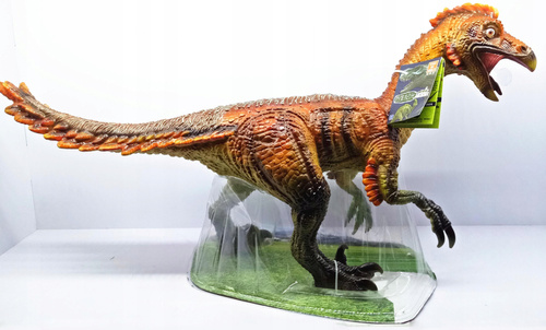 Zabawka Dinozaur Z Dźwiękiem Terizinozaur Na Podstawce Dla Archeologow