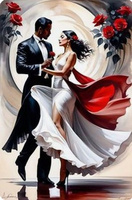 Diamentowa Mozaika Zmysłowe Tango Pary 30x40 Cm Kreatywne Diamenty