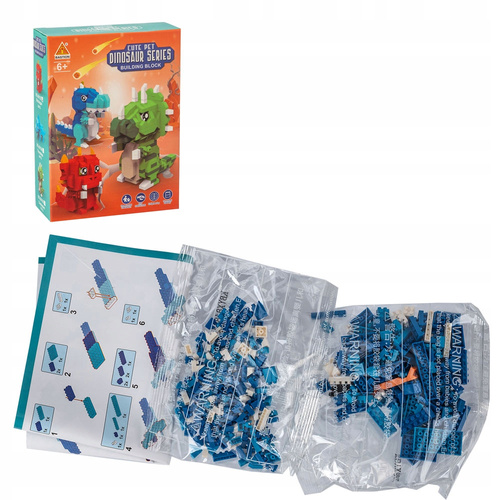 KLOCKI KONSTRUKCYJNE DINOZAUR 300 ELEMENTÓW