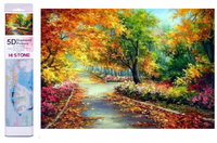 Diamentowa Mozaika Haft Diamentowy Jesienny Park 30X40CM