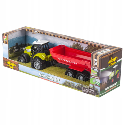 Ciągnik Traktor z Przyczepą Wywrotką Zestaw Rolniczy dla dzieci