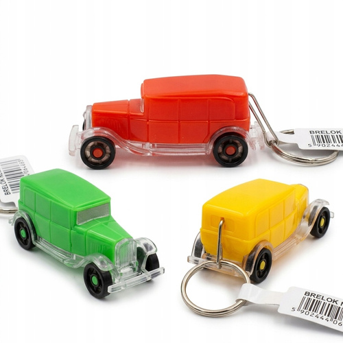 Brelok Auto Retro Przezroczysty Do Kluczy Model Auta Dodatek Latarka