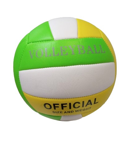 PIŁKA SIATKOWA ZIELONO-ŻÓŁTO-BIAŁA, pak 100,
19 cm