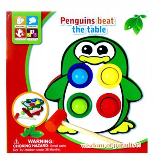 Drewniana Wbijanka Przebijanka Wbijak Pingwin