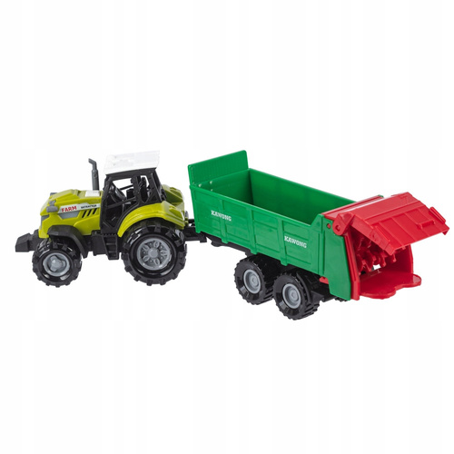 Ciągnik Traktor z Przyczepą Zestaw Rolniczy ze światłem dźwiękiem