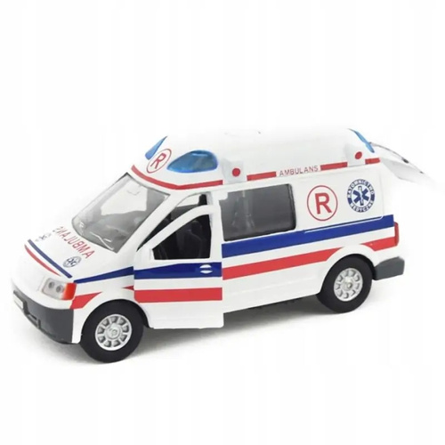 Auto Metalowe Ambulans Pogotowie Autko Karetka Metalowe 12 Cm