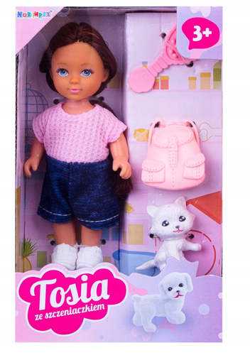 Lalka Tosia Ze Szczeniakami Zabawka Akcesoria Dla Dziewczynek
