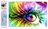 Diamentowa Mozaika Haft Diamentowy Eye Oko Kolor 30X40CM