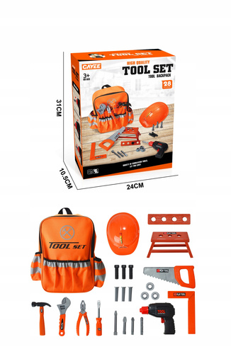 NARZĘDZIA WARSZTAT DUŻY W PLECAKU MATERIAŁOWYM Z ODBLASKAMI