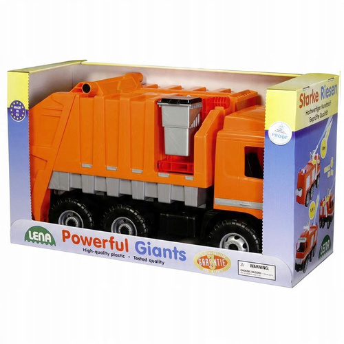 Śmieciarka Lena Pomarańczowa Seria Maxi, 3 Osie