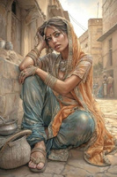 Diamentowa Mozaika Kobieta Arabka Na Ulicy 30x40 Cm Kreatywne Diamenty