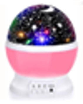 LAMPKA PROJEKTOR GWIEZDNY RÓŻOWY, pak 48 
niebieska lampka-projektor, z kablem do zasilania