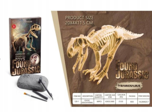 Skamielina Jajo Dinozaura Z Figurką Dinozaura Jurassic T-Rex W Zestawie