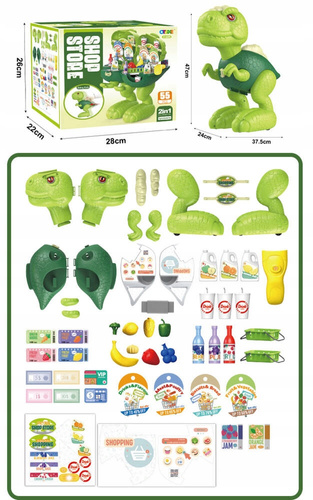 Dinozaur Sklep Figurka Dinozaura Otwierana Market Zabawa W Supermarket