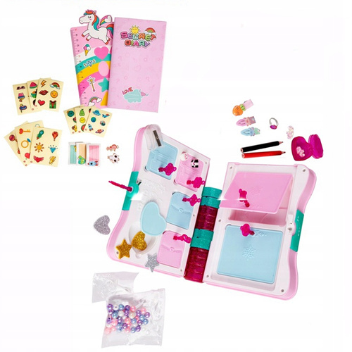 Notes Pamiętnik Dziecięcy Z Kluczykiem Koralikami Do Wykonania Bransoletki2