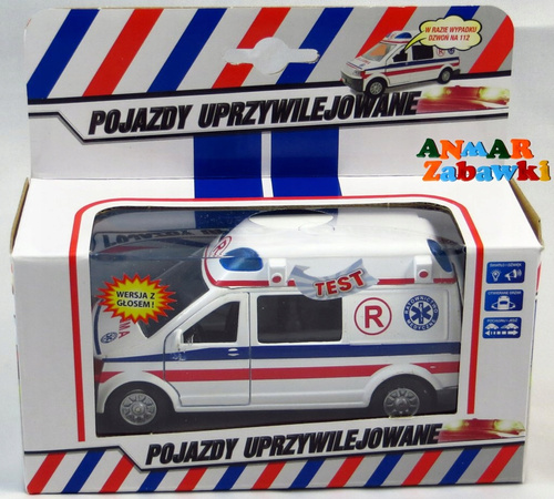 Metalowa Karetka Auto Metalowe Karetka Pogotowia Efekty Dźwiękowe/ Świetlne