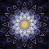 Mozaika Diamentowa 7d Haft Diamentowy Mandala Blue 30x30