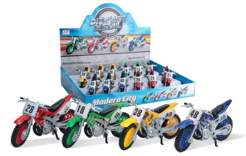 MOTOR TERENOWY MODERN CITY pak 432/216 
dysplay 12. cztery różne kolory, 
wymiary display: 32 x 25 x 6,8 cm