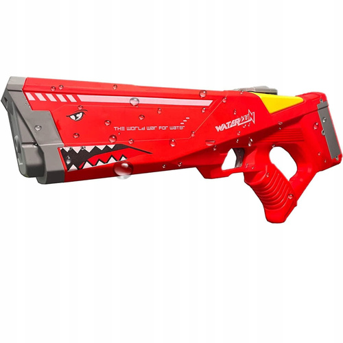 Pistolet Na Wodę Duży Rekin Czerwony Pojemność 500ml Zasięg 6-8 Metrów