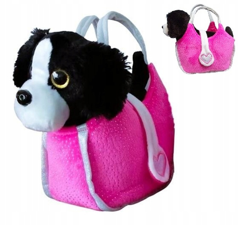 Pluszowy Piesek Border Collie W Torebce Do Zabawy I Opieki Przez Dzieci