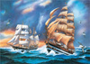 Diamentowa Mozaika Dwie Łodzie Na Morzu Podczas Sztormu 30x40 Cm Kreatywne