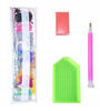 Diamentowa Mozaika Dom W Lesie Z Indykami Haft Kreatywny 80x40 Cm