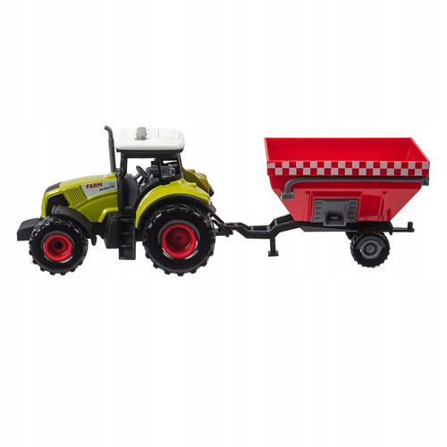 NORIMPEX TRAKTOR CIĄGNIK MASZYNA ROLNICZA ZABAWKA Z 2 PRZYCZEPAMI ŚW/DŹW