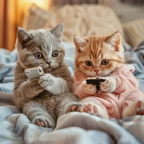 Diamentowa Mozaika Koty Z Telefonami Śmieszne 30X40 Cm Kreatywne Diamenty