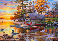 Diamentowa Mozaika Haft Diamentowy Przystań 30X40 Cm Kreatywne Diamenty