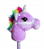 PLUSZOWA GŁOWA KONIA JEDNOROŻCA NA KIJU PATYKU Z DŹWIĘKIEM