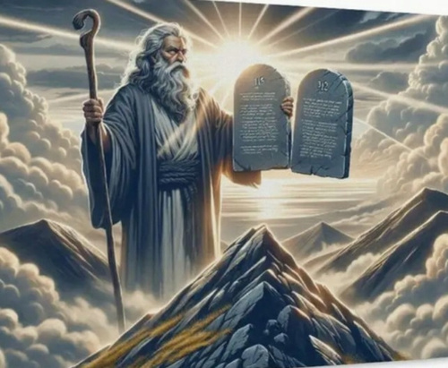 Diamentowa Mozaika Święty Mojżesz Z Dekalogiem 30x40 Cm Kreatywne Diamenty