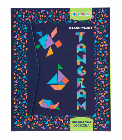 Tangram Drewniana Układanka Montessori Klocki Magnetyczne Różne Kształty